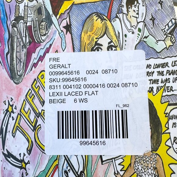 New Jeffrey Campbell Lexii Laced Suede Slingback Flats Beige Cream US 6 - Picture 8 of 17